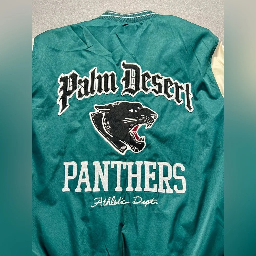 Hollister Palm Desert Panthers Varsity Bomber Jacket Green Small